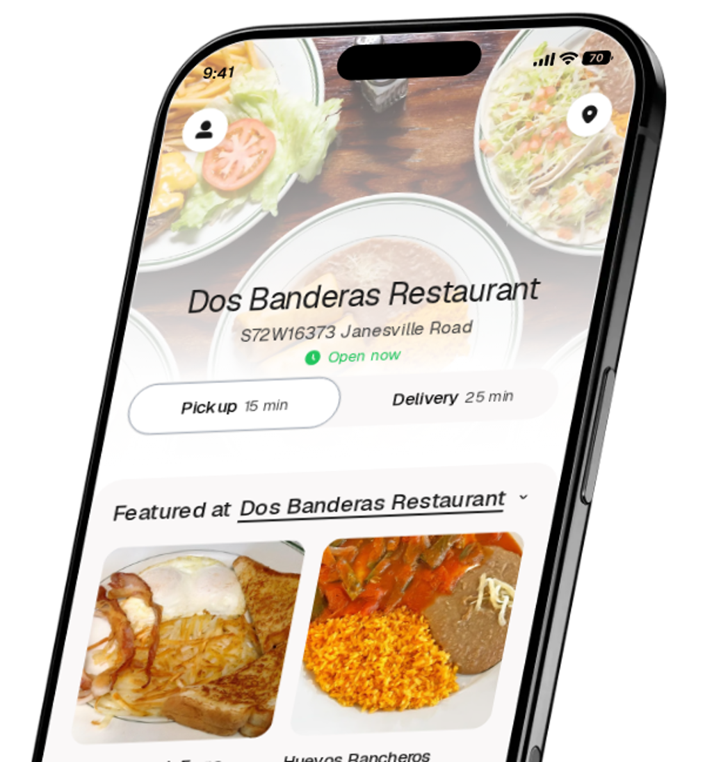 Dos Banderas Restaurant app preview
