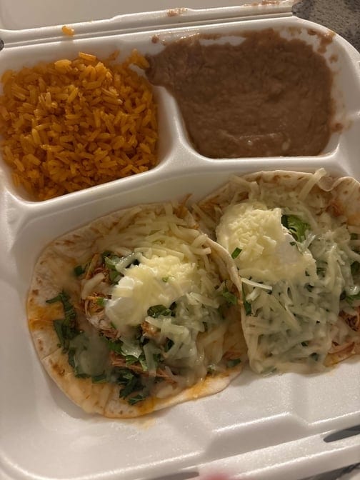 Kids Taco Plate.